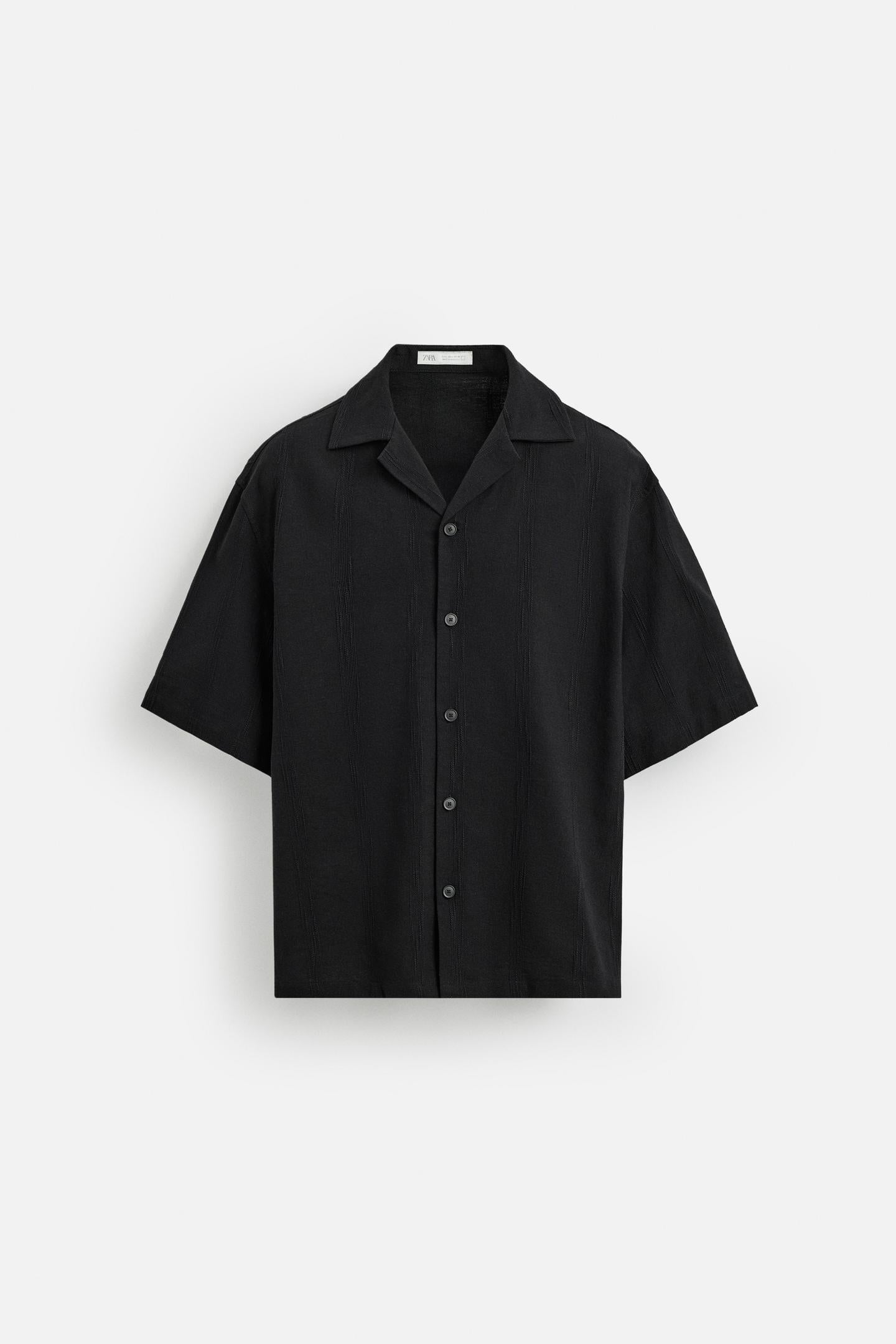 EMBROIDERED COTTON/LINEN SHIRT