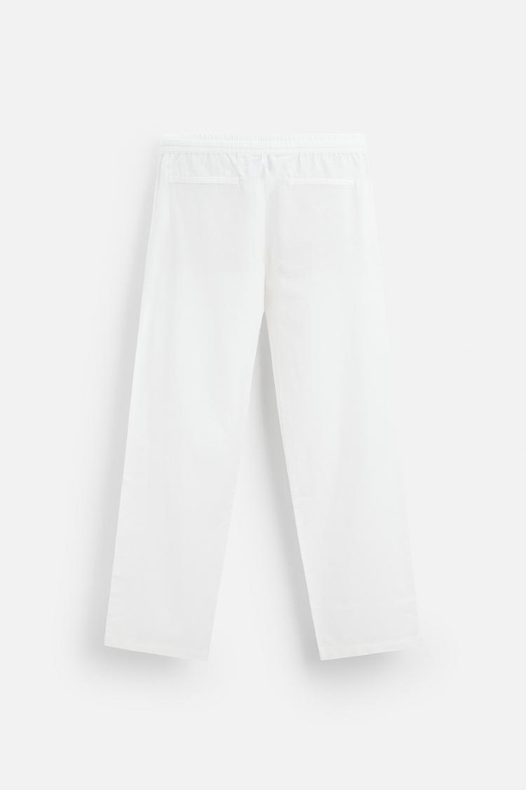 COTTON-LINEN RELAXED FIT TROUSERS