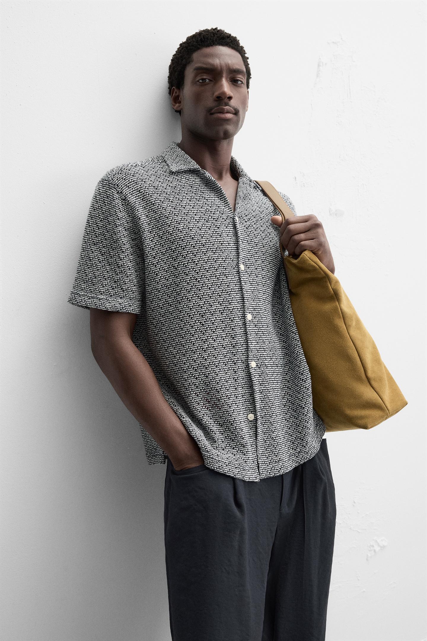 OPEN TEXTURED SHIRT