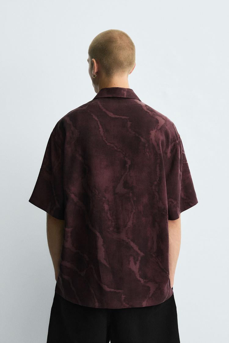 FLOWING TIE-DYE PRINT SHIRT
