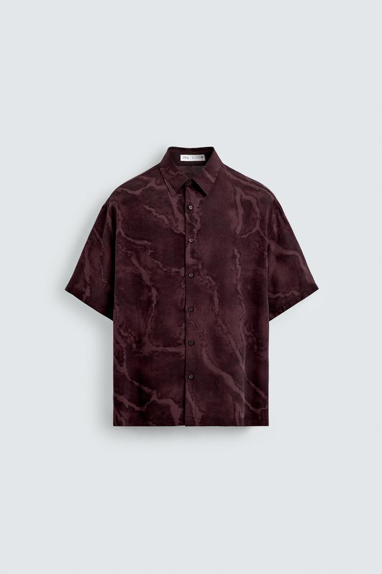 FLOWING TIE-DYE PRINT SHIRT