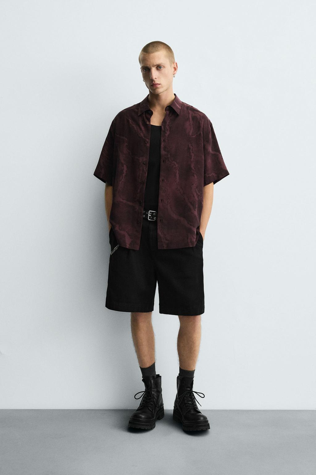 FLOWING TIE-DYE PRINT SHIRT