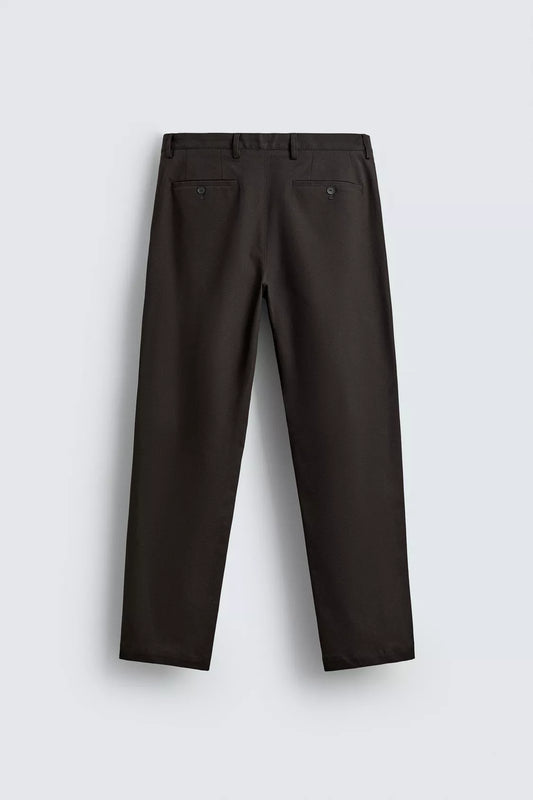 PLEATED TEXTURED PANTS