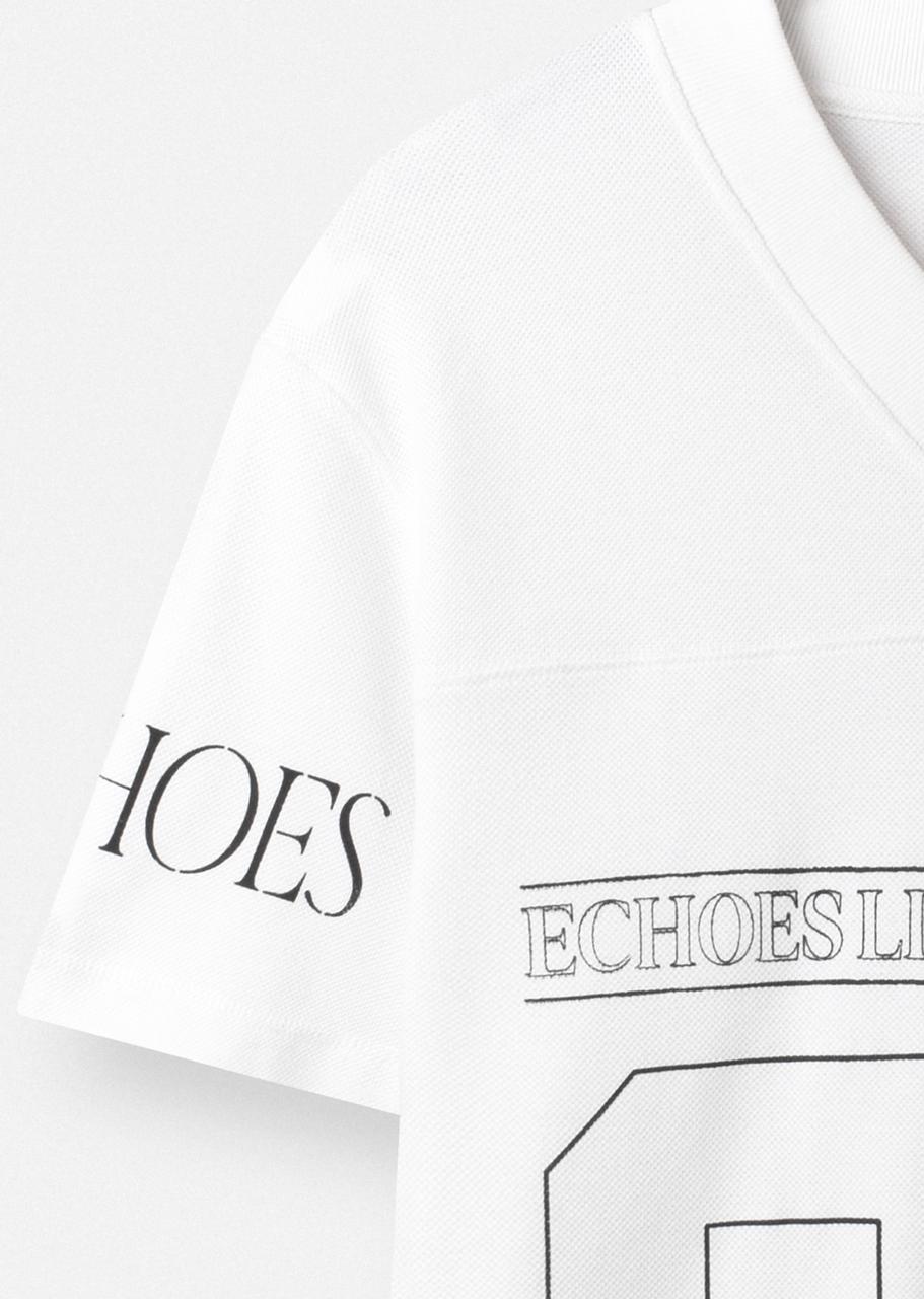 DOUBLE PIQUE V-NECK T-SHIRT