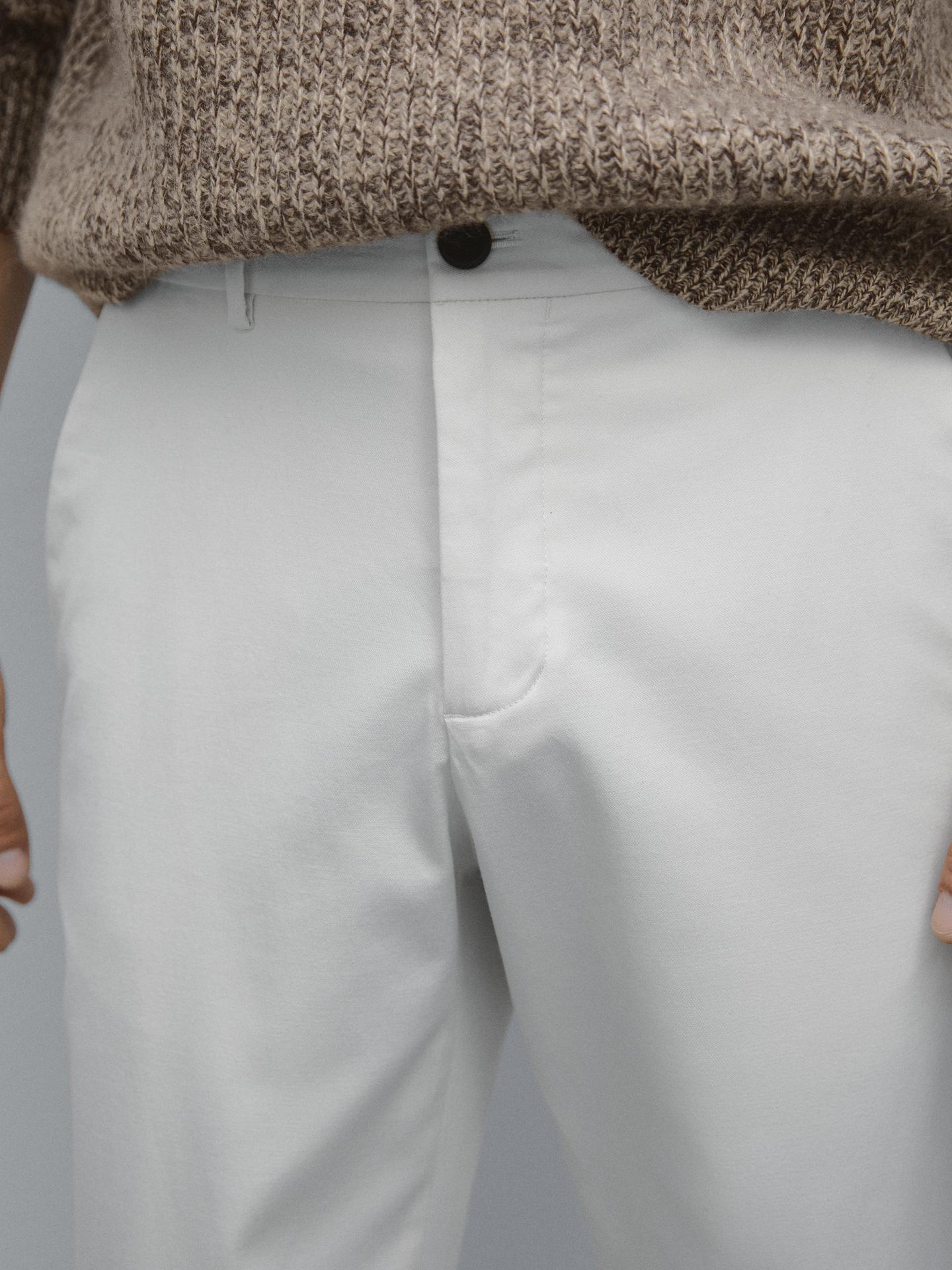 SLIM FIT TEXTURED TROUSERS