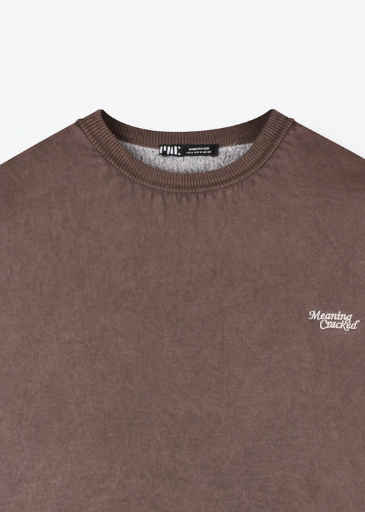 EMBROIDERED WASHED SWEATSHIRT