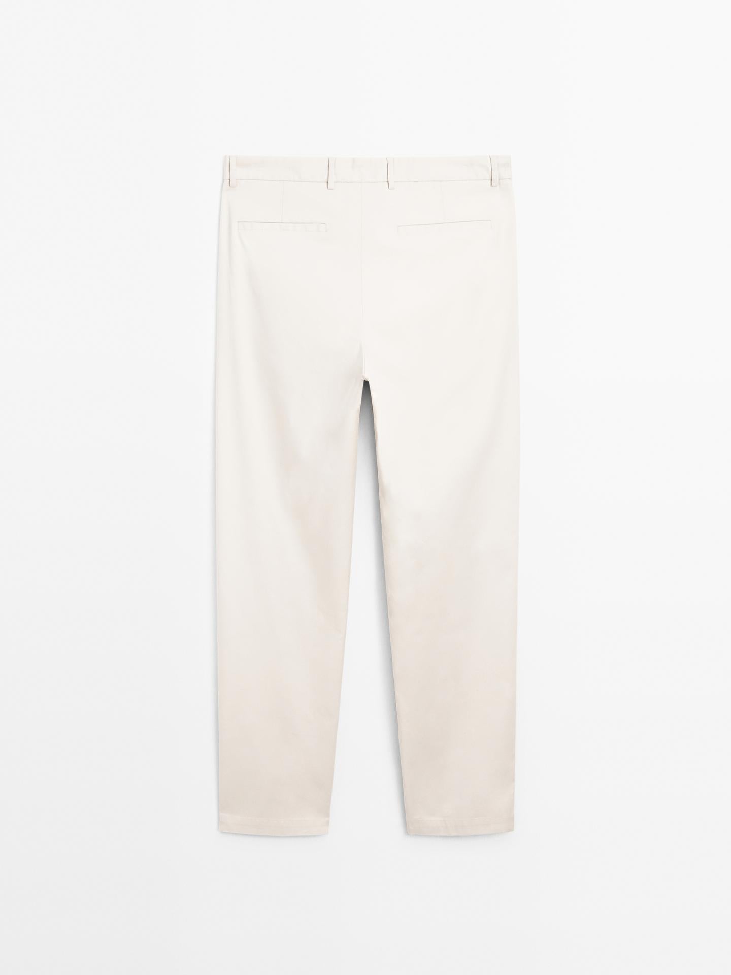 SLIM FIT TEXTURED TROUSERS