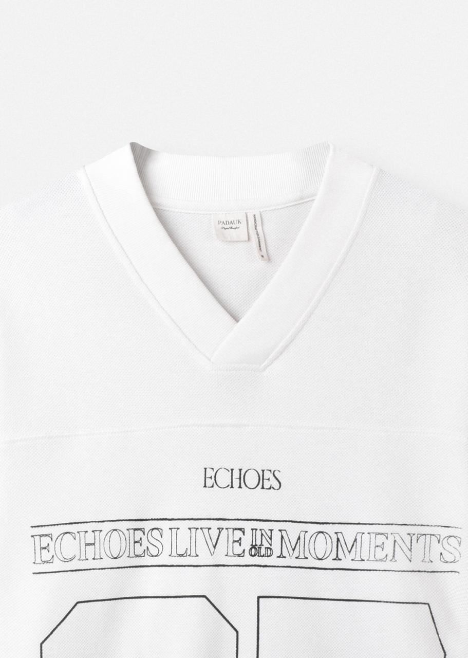 DOUBLE PIQUE V-NECK T-SHIRT