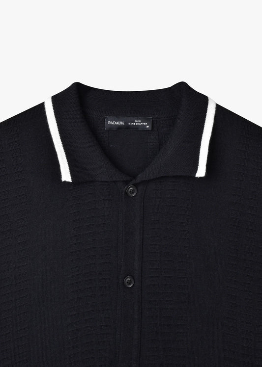 BUTTON-FRONT POLO SHIRT