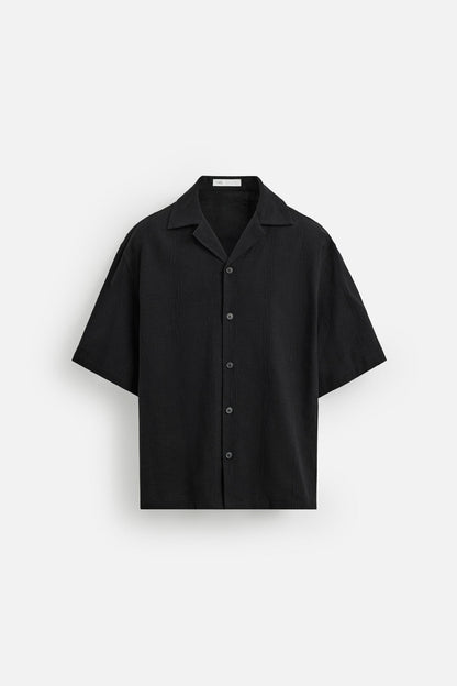 EMBROIDERED COTTON/LINEN SHIRT