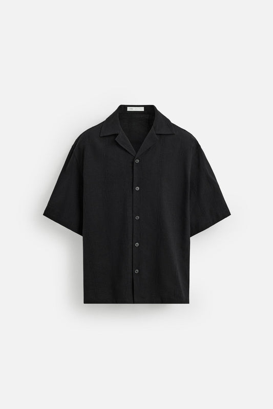 EMBROIDERED COTTON/LINEN SHIRT