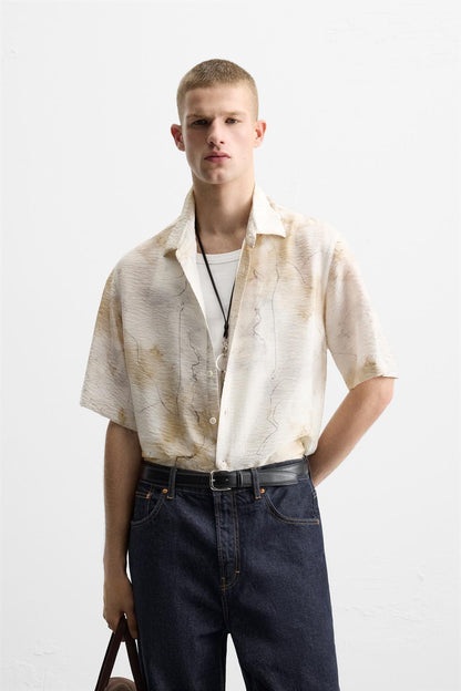 SHIRT WITH ABSTRACT PRINT