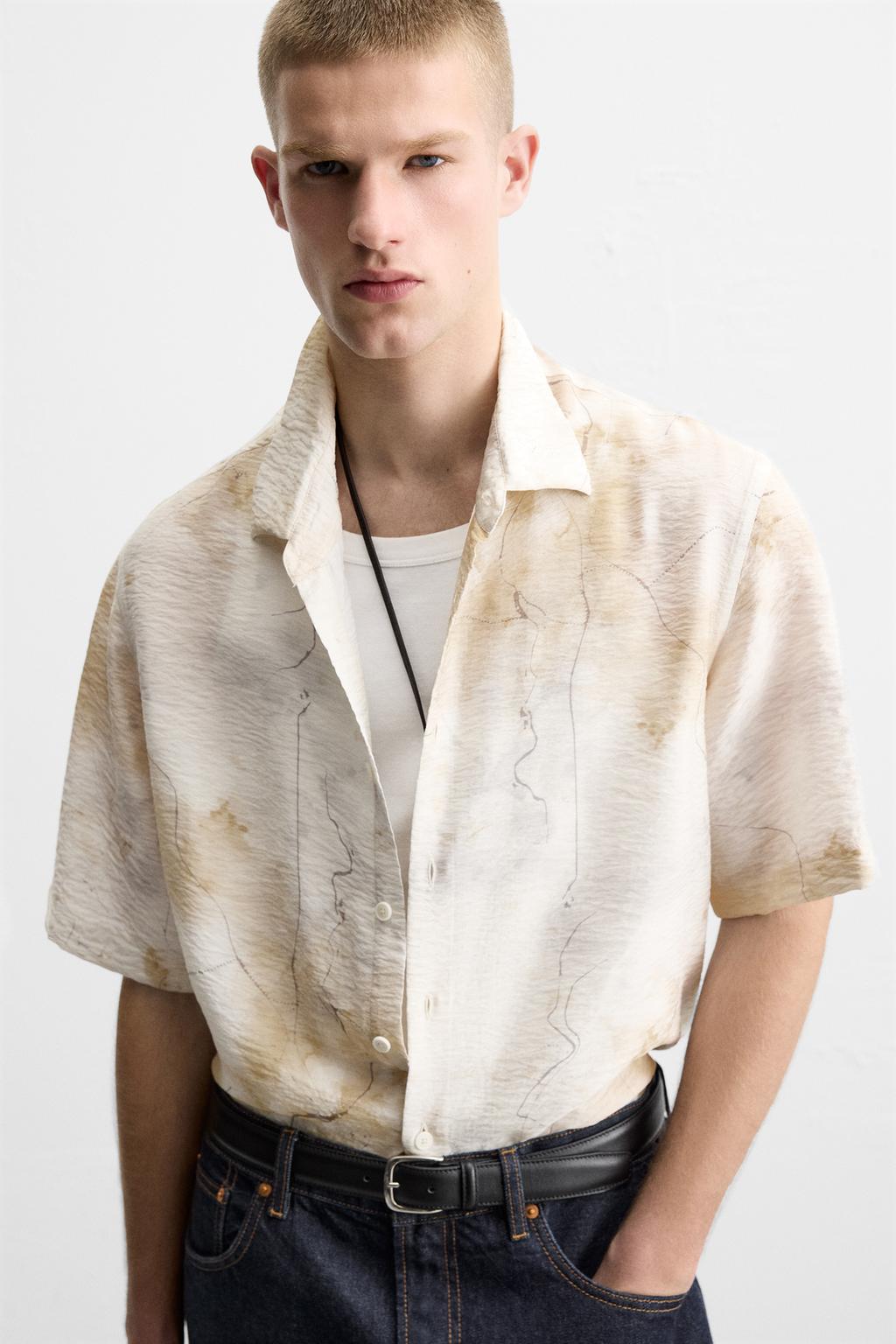 SHIRT WITH ABSTRACT PRINT