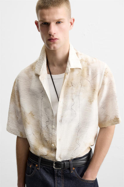 SHIRT WITH ABSTRACT PRINT