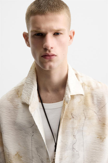 SHIRT WITH ABSTRACT PRINT