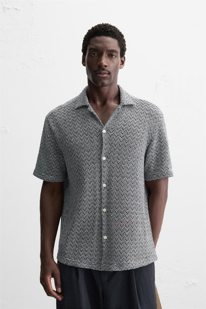 OPEN TEXTURED SHIRT
