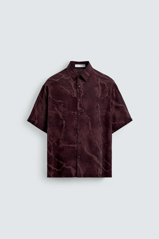 FLOWING TIE-DYE PRINT SHIRT