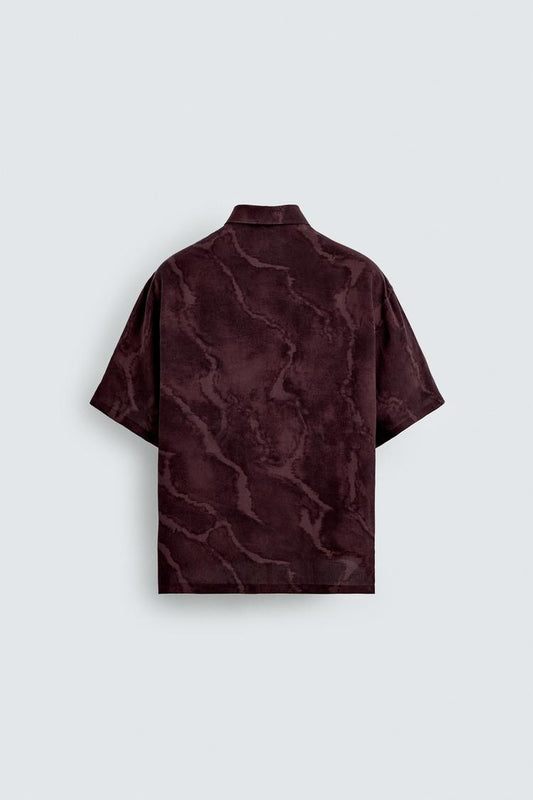 FLOWING TIE-DYE PRINT SHIRT
