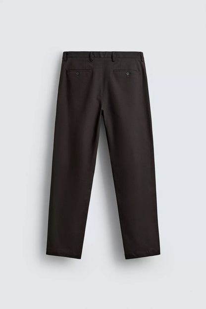 PLEATED TEXTURED PANTS
