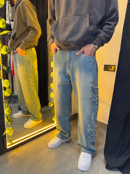 Baggy Retro Flex Patch Jeans