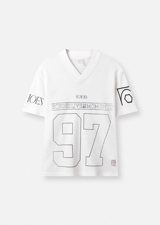 DOUBLE PIQUE V-NECK T-SHIRT