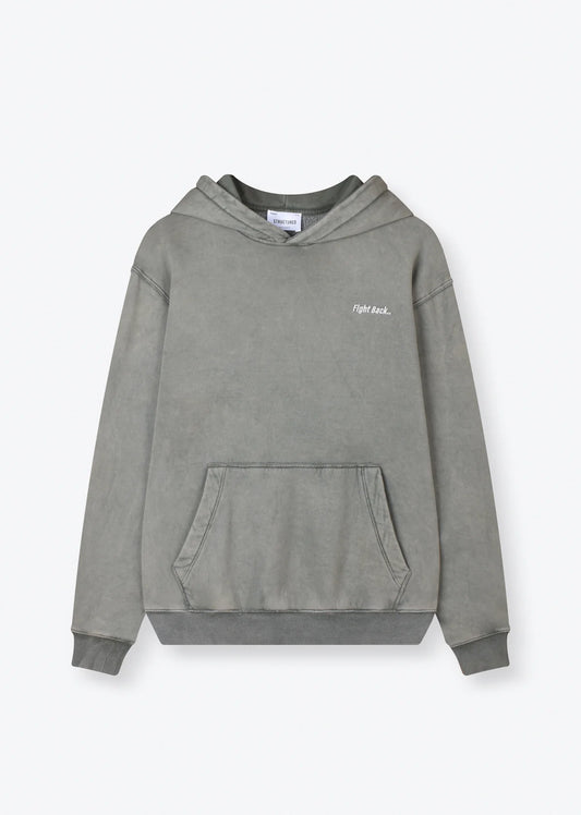 WASHED EMBROIDERED HOODIE