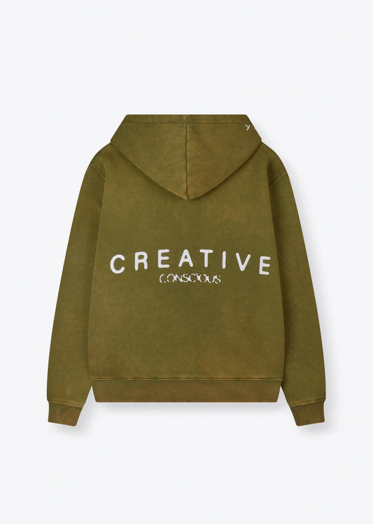 WASHED BOXY-FIT HOODIE