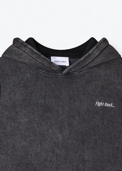 WASHED EMBROIDERED HOODIE