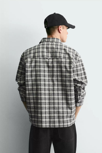 EMBROIDERED CHECK FLANNEL SHIRT