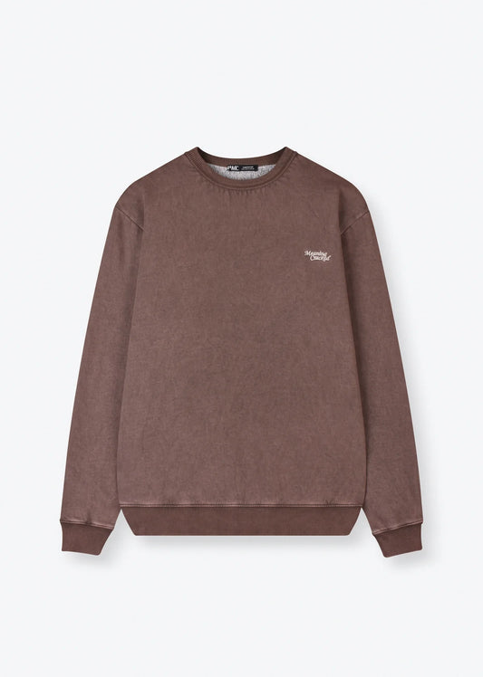 EMBROIDERED WASHED SWEATSHIRT