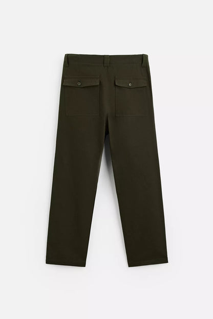 STRAIGHT FIT TROUSERS