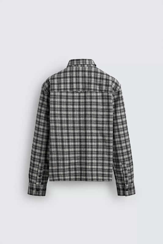 EMBROIDERED CHECK FLANNEL SHIRT