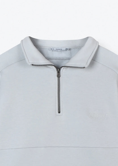 EMBROIDRED QUARTER-ZIP SWEATSHIRT