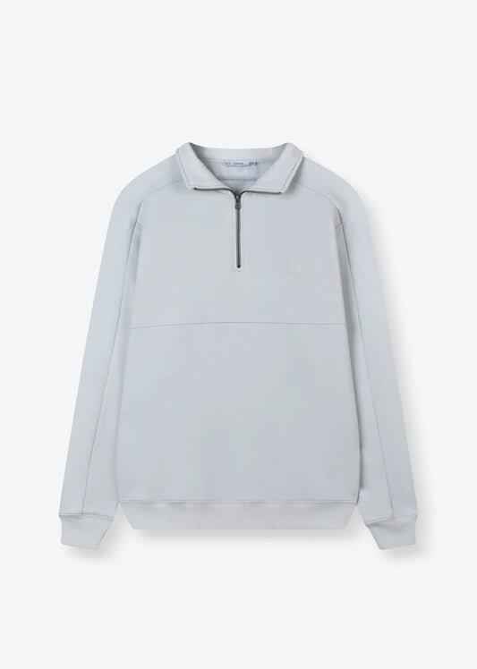 EMBROIDRED QUARTER-ZIP SWEATSHIRT