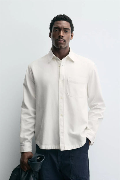 TEXTURED SHIRT WITH POCKET
