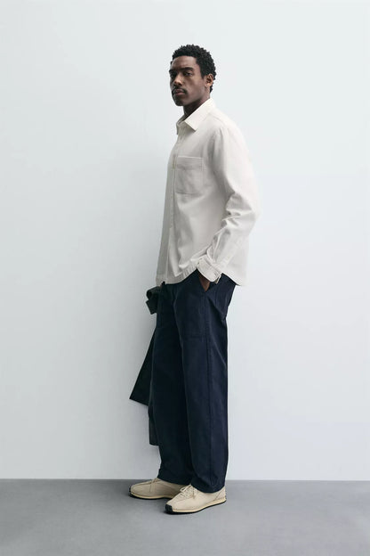 TEXTURED SHIRT WITH POCKET