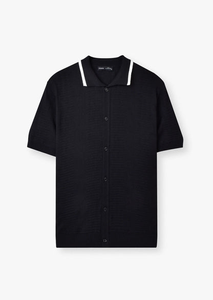 BUTTON-FRONT POLO SHIRT